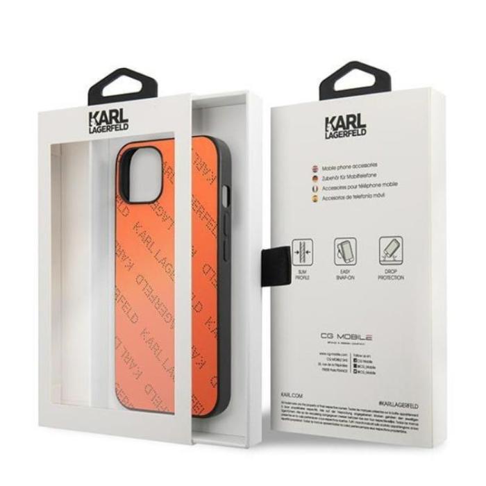 KARL LAGERFELD - Karl Lagerfeld iPhone 13 mini Skal Perforated Allover - Orange