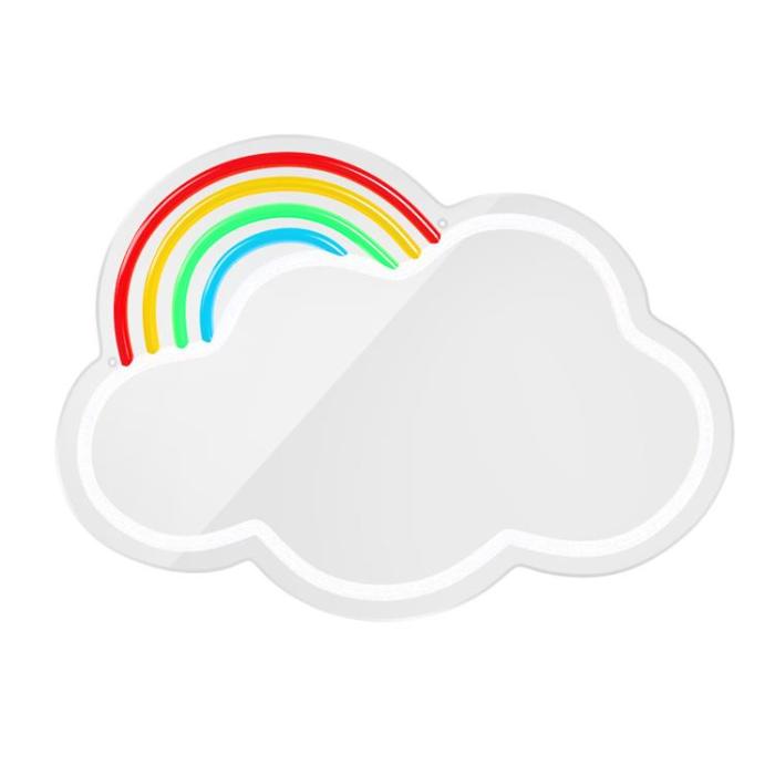 Forever Light - Forever Light Neon MIRROR LED CLOUD FMNE05 - Flerfärgad