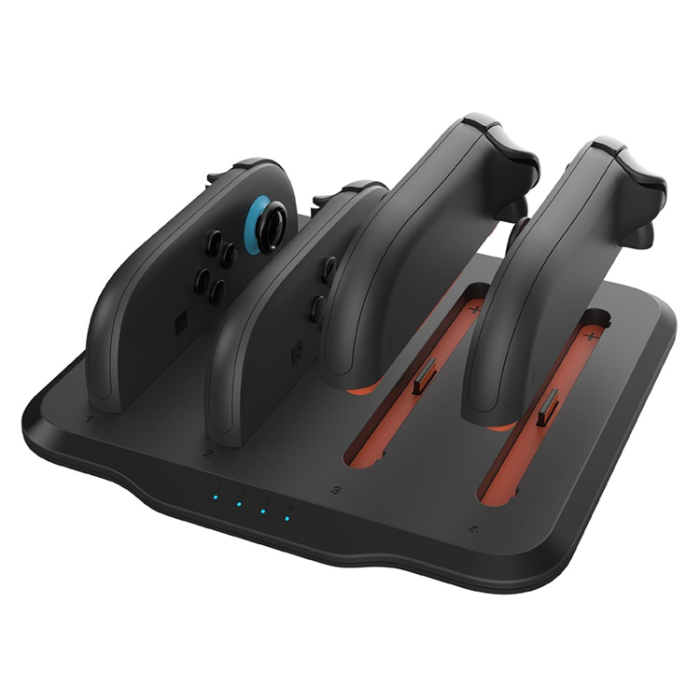 OEM - Nintendo Switch 2 Laddningsdocka med 4 platser och LED-indikator