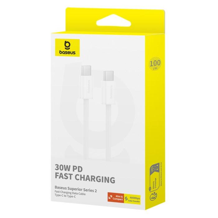 BASEUS - Baseus USB-C till USB-C kabel Superior 30W 480Mb/s kabel 1m