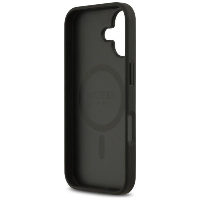 Guess - Guess iPhone 17 Mobilskal MagSafe 4G Circle Classic Logo - Svart