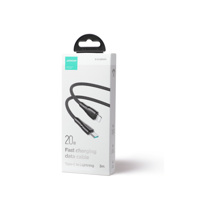 Joyroom - Joyroom Surpass USB-C till Lightning kabel 20W 3m - Svart