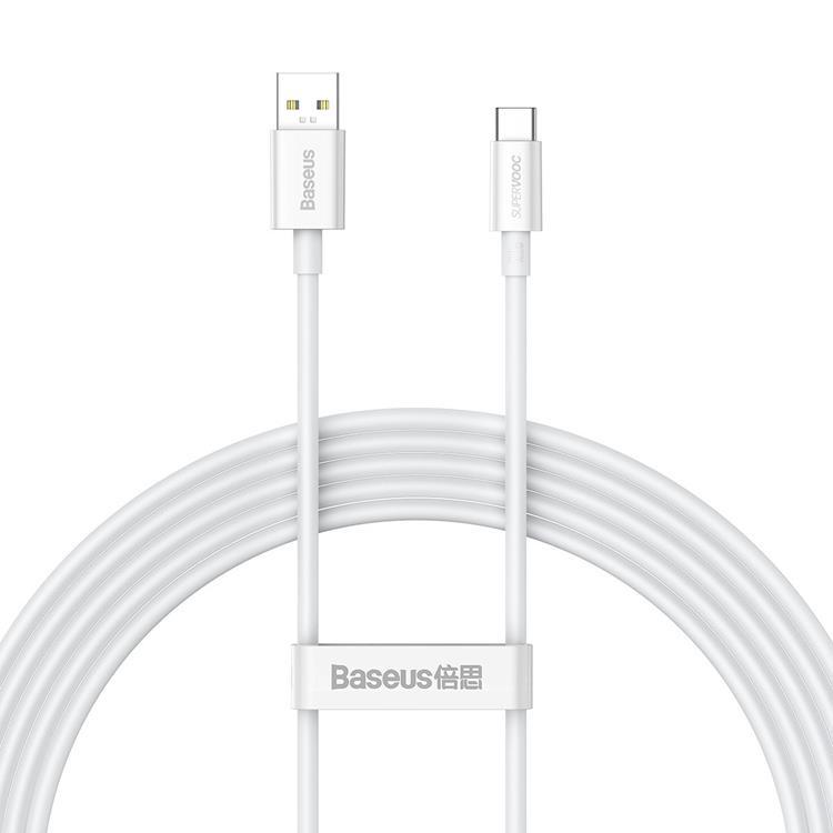 Baseus Superior SUPERVOOC USB-C till USB-A kabel 65W 1m - Vit | 3541 | AlltMobil