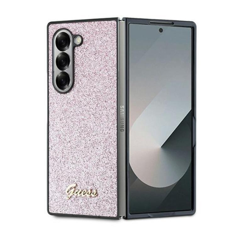 Guess Galaxy Z Fold 6 Mobilskal 4G Glitter Script - Rosa | 2353 | AlltMobil
