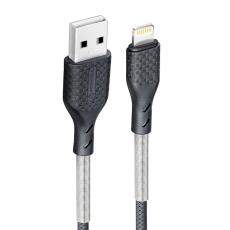 Forcell - Forcell Carbon USB Till Lightning Kabel 1m - Svart