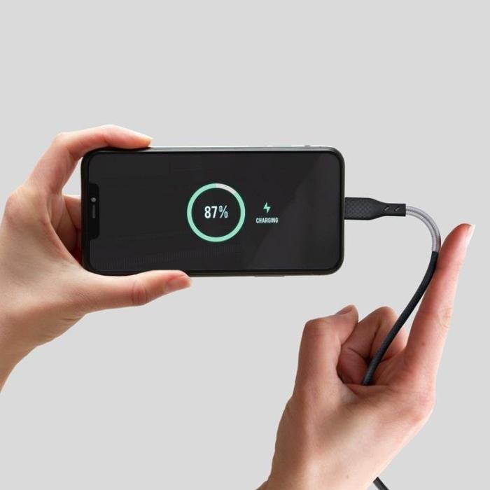 Forcell - Forcell Carbon USB Till Lightning Kabel 1m - Svart