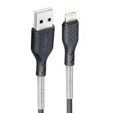 Forcell - Forcell Carbon USB Till Lightning Kabel 1m - Svart