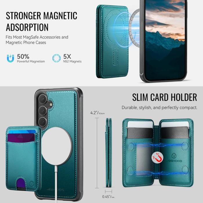 OEM - JEEHOOD Samsung Galaxy S23 FE Fodral Konstläder - Blå