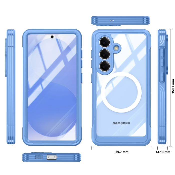 OEM - Mobilskal till Samsung Galaxy S26 Plus Plast Med Härdat Glas - Ljusblå
