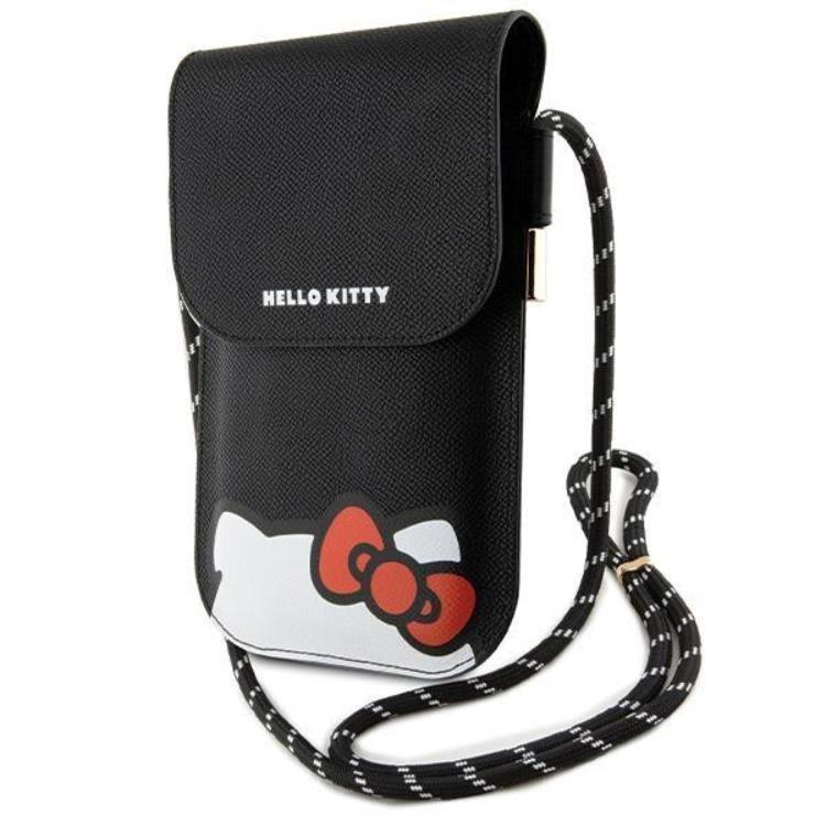 Hello Kitty Halsbandsfodral Läder Hiding Kitty - Svart | 2353 | AlltMobil