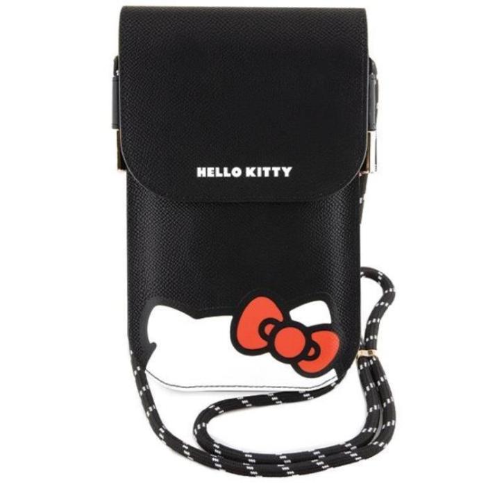 Hello Kitty - Hello Kitty Halsbandsfodral Läder Hiding Kitty - Svart