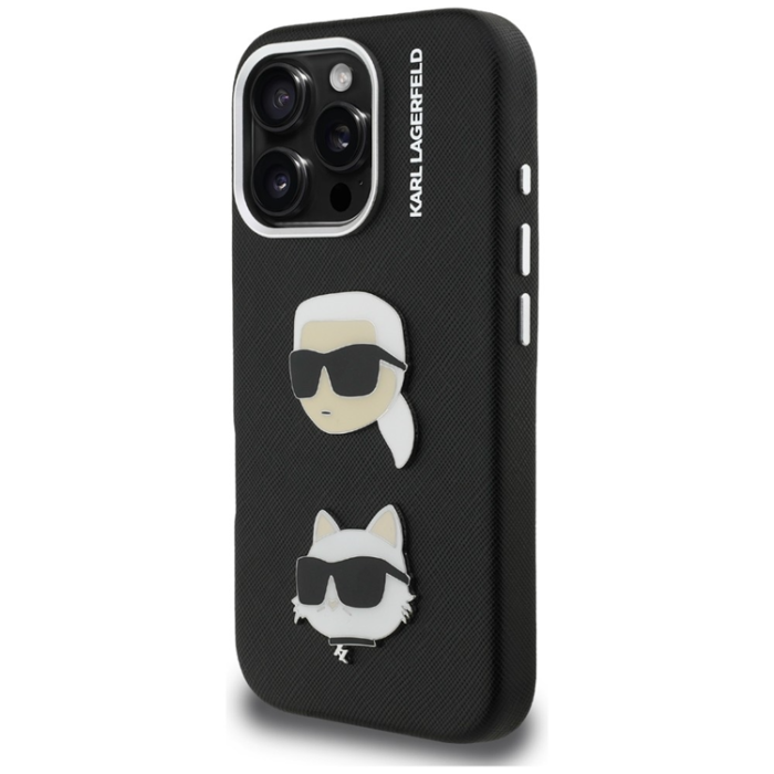 KARL LAGERFELD - Karl Lagerfeld Mobilskal För iPhone 16 Pro Max FW Grained Karl&Choupette