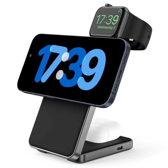 OEM - Qi2 MagSafe Trådlös Laddare iPhone, Apple Watch, Airpods 15W