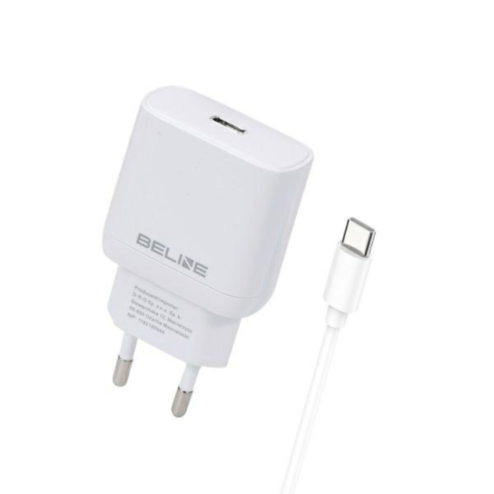 Beline - Beline Väggladdare USB-C Med USB-C Kabel (25W) - Vit