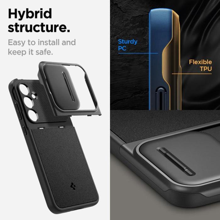 Spigen - Spigen Galaxy A55 5G Mobilskal Optik Armor - Svart