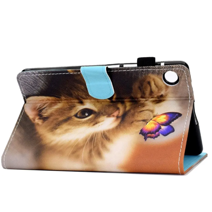 Taltech - Galaxy Tab A8 10.5 2021 Plånboksfodral - Katt och Fjäril