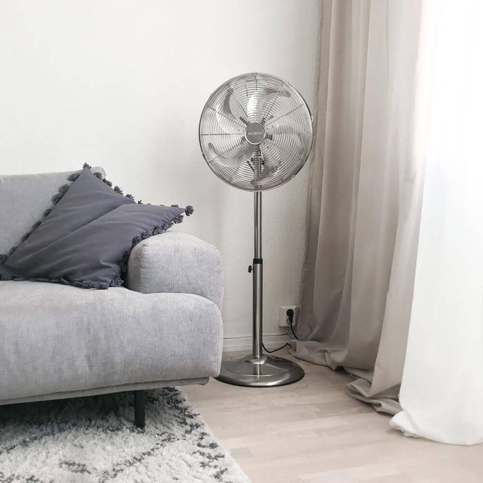 North - NORTH Fläkt Golvfläkt 40cm Premium Satin Chrome