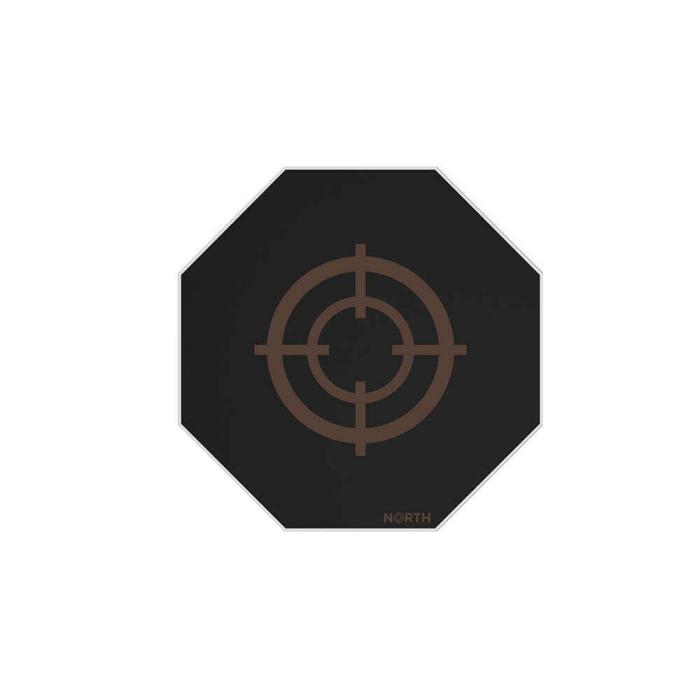 North - NORTH Golvmatta Pro Gaming Silver/Svart 100x100cm