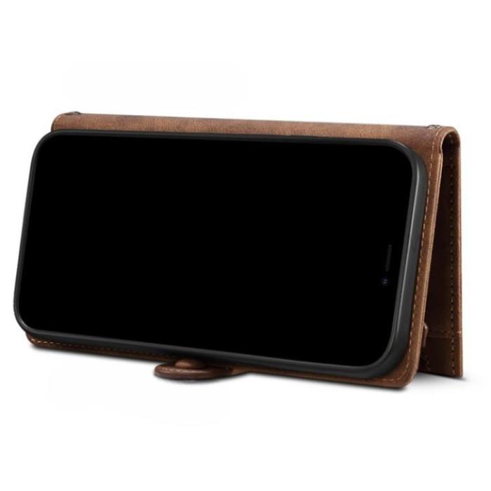 ESEBLE - ESEBLE Google Pixel 6a Plånboksfodral Zippered Kickstand - Brun