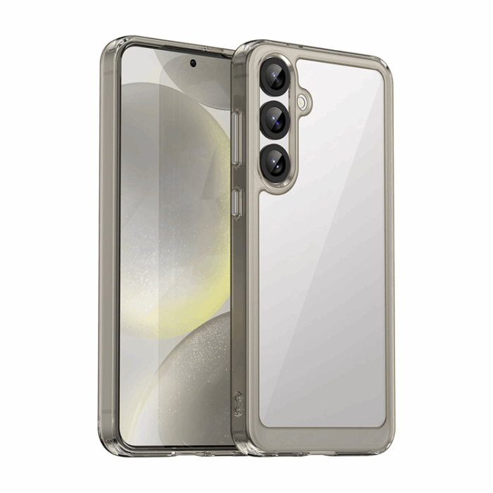 OEM - Galaxy S25 Plus Mobilskal Outer Space med Ram - Transparent/Svart