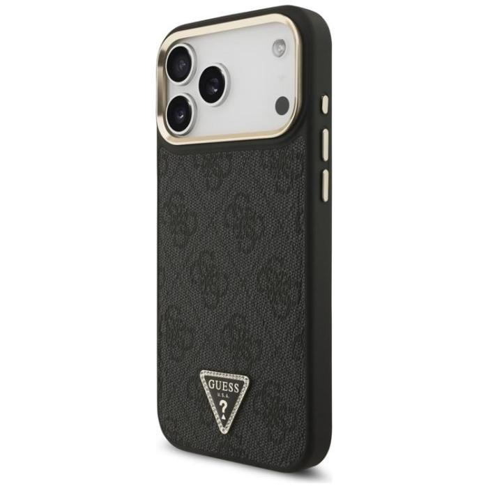 Guess - Guess iPhone 17 Pro Max Mobilskal MagSafe 4G Triangle Logo - Svart Guld