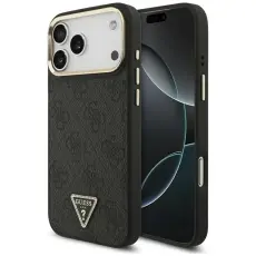 Guess - Guess Mobilskal till iPhone 17 Pro Max MagSafe 4G Triangle Logo - Svart Guld