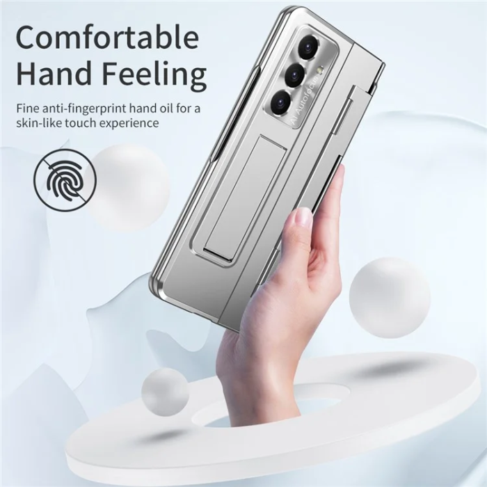 A-One Brand - Galaxy Z Fold 7 5G Mobilskal med Skärmskydd Hinge - Transparent
