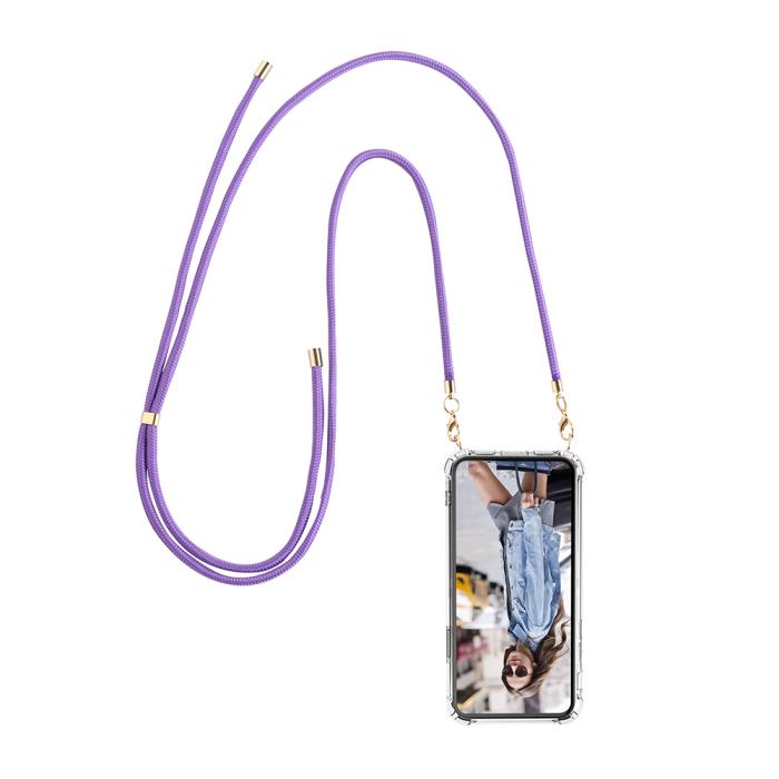 Boom of Sweden - BOOM iPhone 14 Pro Max skal med mobilhalsband - Rope Purple