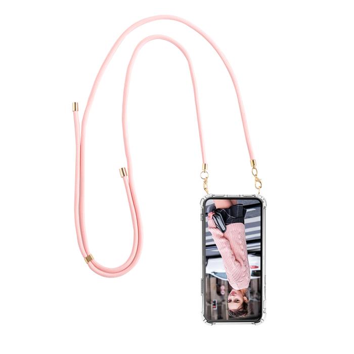 Boom of Sweden - BOOM iPhone 14 Pro Max skal med mobilhalsband - Rope Pink
