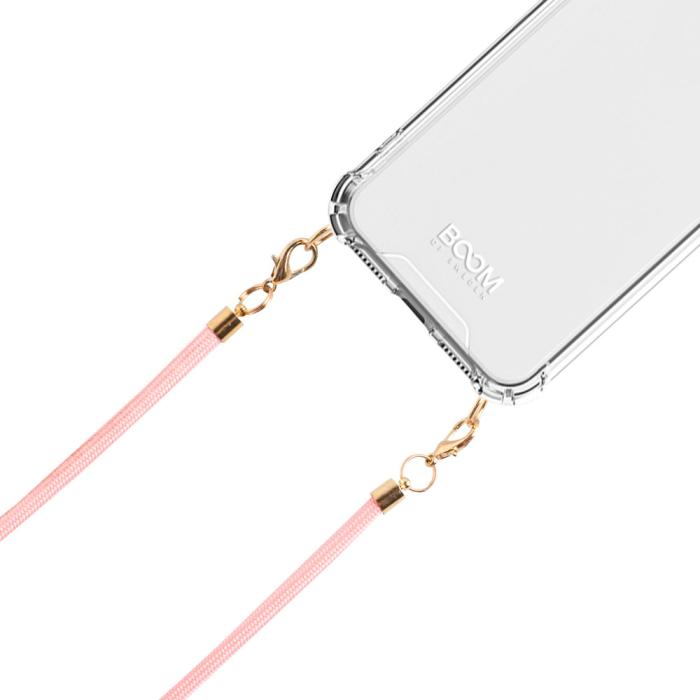 Boom of Sweden - BOOM iPhone 14 Pro Max skal med mobilhalsband - Rope Pink