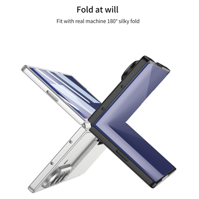 GKK - GKK Galaxy Z Fold 7 Mobilskal Korthållare Kickstativ - Svart
