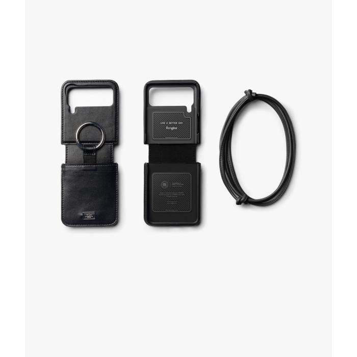 UTGATT - Ringke Galaxy Z Flip 4 Halsbandsskal Signature Folio - Svart