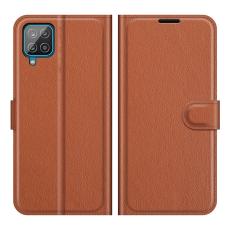 OEM - Litchi Plånboksfodral Galaxy A22 4G - Brun