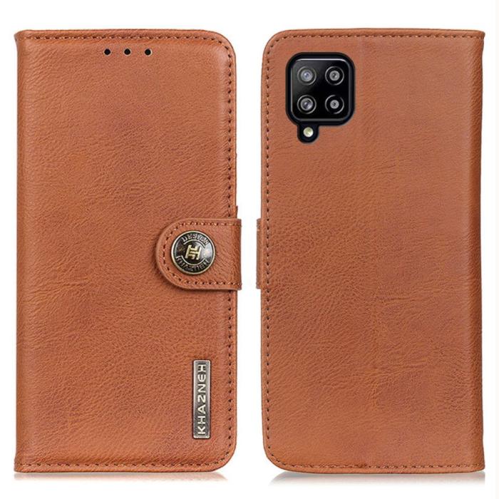 KHAZNEH - KHAZNEH Plånboksfodral Galaxy A22 4G - Brun