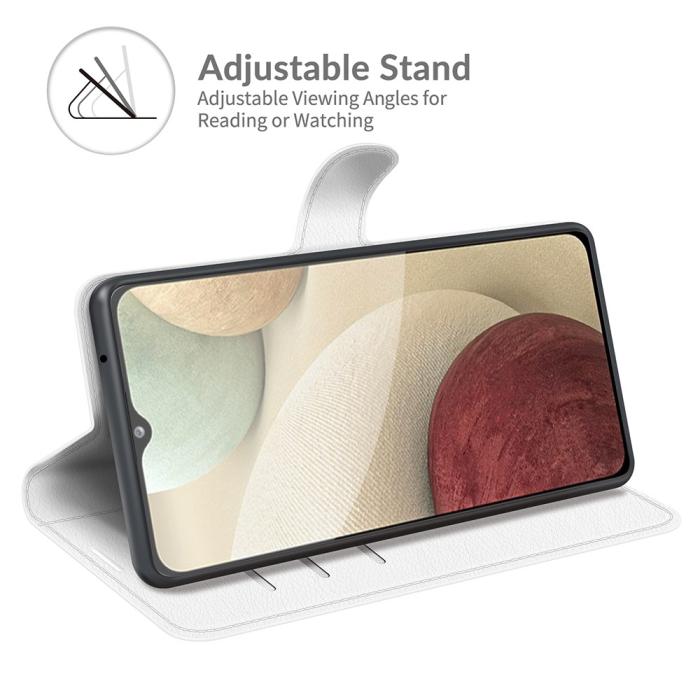 A-One Brand - Litchi Plånboksfodral Galaxy A22 4G - Vit