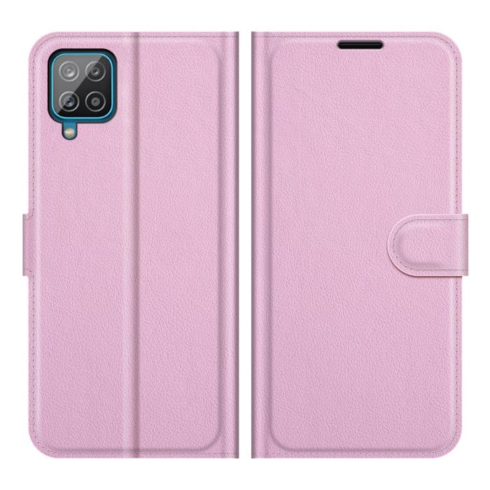 A-One Brand - Litchi Plånboksfodral Galaxy A22 4G - Rosa