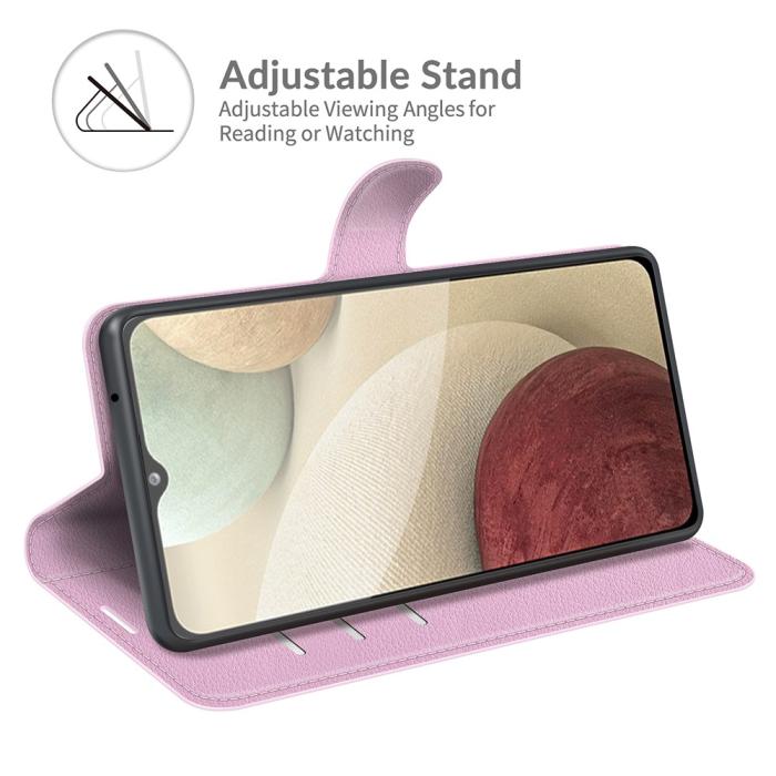 A-One Brand - Litchi Plånboksfodral Galaxy A22 4G - Rosa
