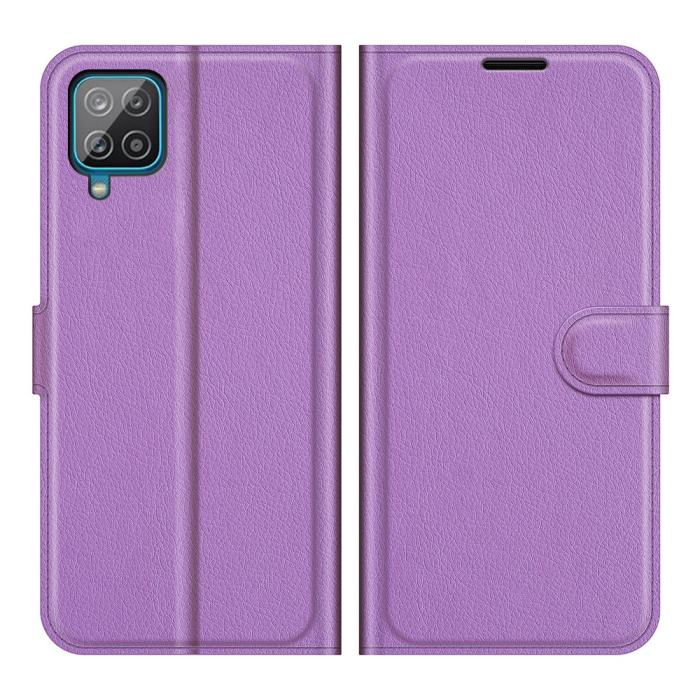 A-One Brand - Litchi Plånboksfodral Galaxy A22 4G - Lila