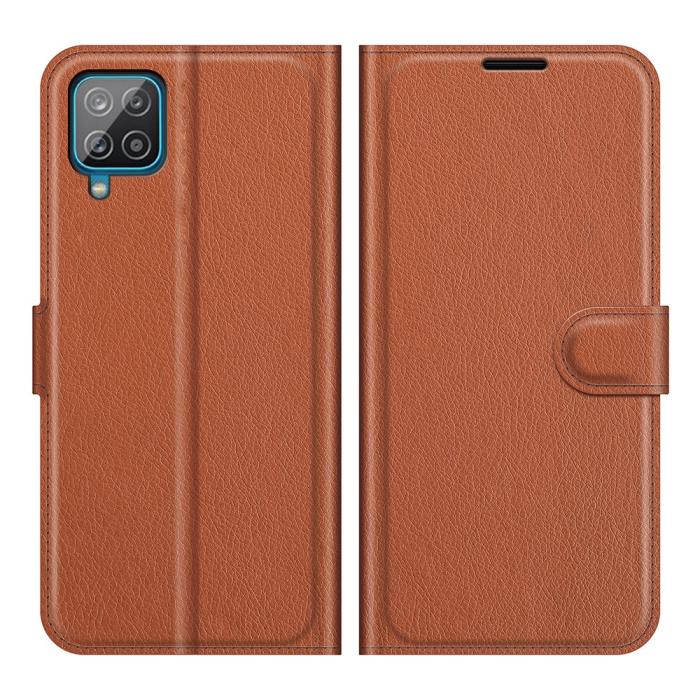 OEM - Litchi Plånboksfodral Galaxy A22 4G - Brun