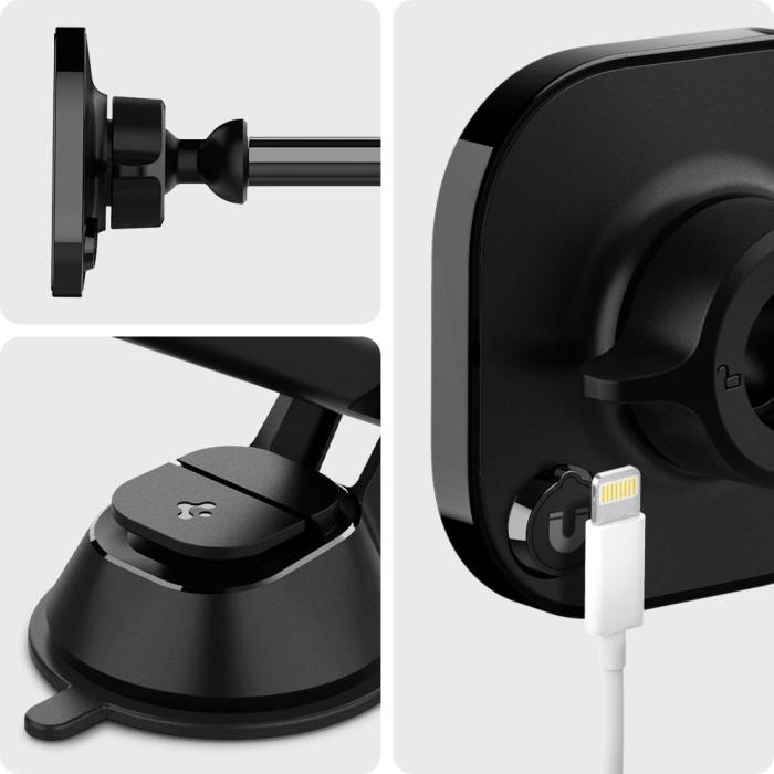 UTGATT - Spigen Magnetisk Magsafe Bilhållare till instrumentbrädan ITS35 - Svart