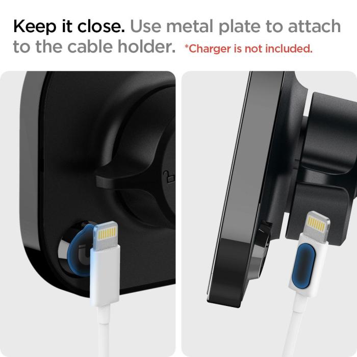 UTGATT - Spigen Magnetisk Magsafe Bilhållare till instrumentbrädan ITS35 - Svart