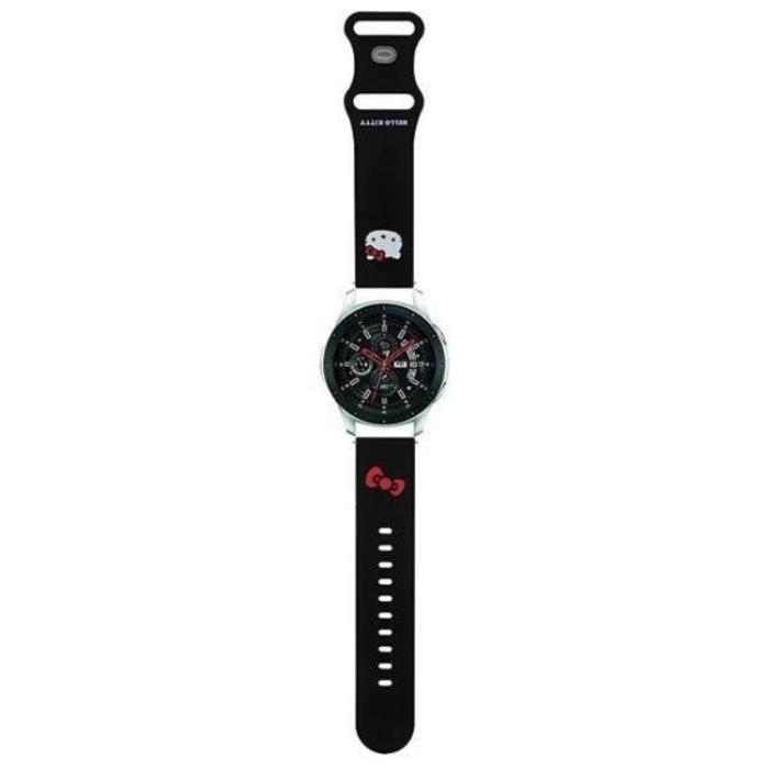 Hello Kitty - Hello Kitty Galaxy Watch (22mm) Armband Kitty Head Silikon - Svart