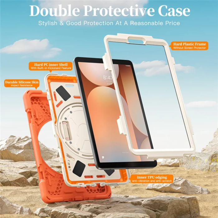 A-One Brand - Galaxy Tab A11 Mobilskal Kickstand Silikon Axelrem