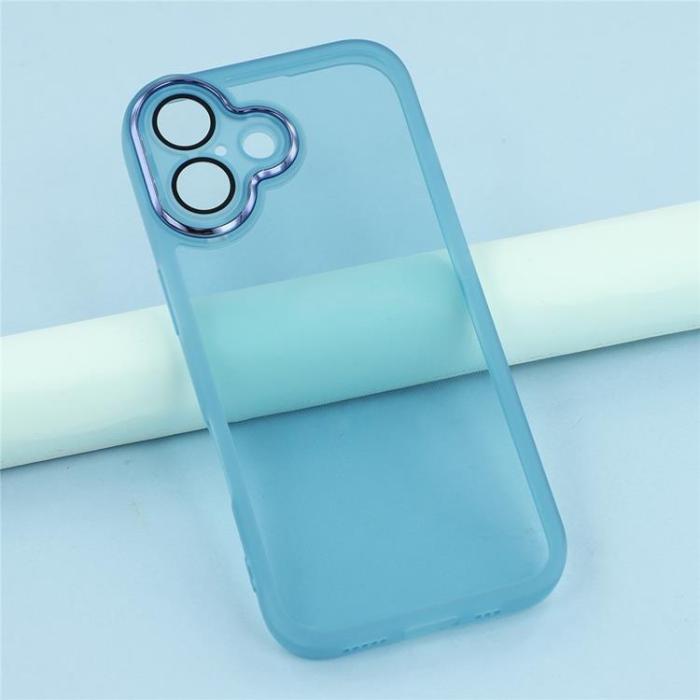 A-One Brand - iPhone 17 Mobilskal Electroplated Kameraram - Transparent Blå