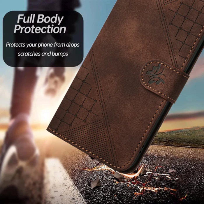 A-One Brand - iPhone 17 Pro Max Plånboksfodral Butterfly Flower - Coffee
