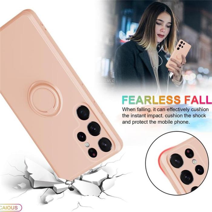 A-One Brand - Mobilskal till Galaxy S25 Ultra Ring Kickstand med Rem