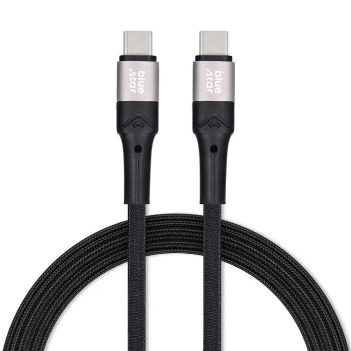 Blue Star - Blue Star USB-C till USB-C kabel 1.2m - Svart