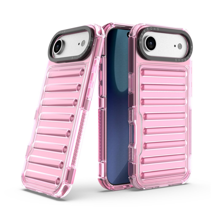 A-One Brand - iPhone 17 Air Mobilskal Stripe Design Detachable - Ljusrosa