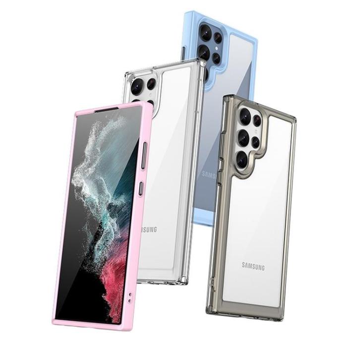 OEM - Galaxy S22 Ultra Skal Outer Space med en Gelram - Röd