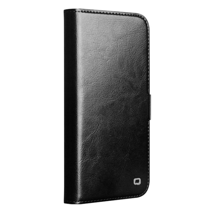 QIALINO - QIALINO iPhone 17 Pro Plånboksfodral Äkta Läder - Svart